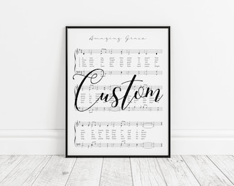 Custom Hymn Print, Custom Wall Art, Custom Digital Print, Hymn Wall Art, Hymn Prints, Custom Digital Art, Christian Wall Decor, Custom Print