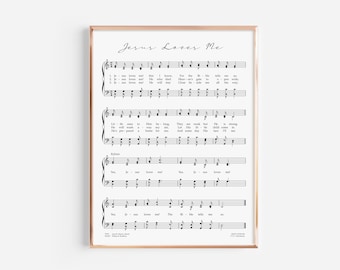Jesus Loves Me Hymn Print, Shape Note, Nursery Decor, Children Hymns, Hymn Wall Art, Christian Nursery, Gender Neutral Baby, Hymn Art, Hymns