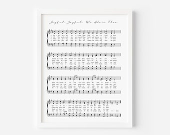 Joyful Joyful We Adore Thee Hymn, Hymn Print, Digital Hymn Page, Printable Sheet Music, Hymn Wall Art, Printable Hymn Page, Music Page, Hymn
