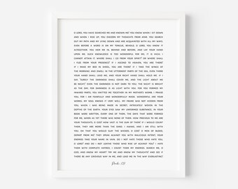 Psalm 139, Full Chapter, I am Fearfully and Wonderfully Made, Psalm Bible Verse, Bible Verse Print, ESV Bible Verse, Scripture Wall Art