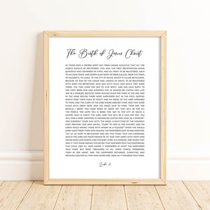 The Christmas Story, Luke Bible Story, Luke 2, Bible Verse Wall Art ...