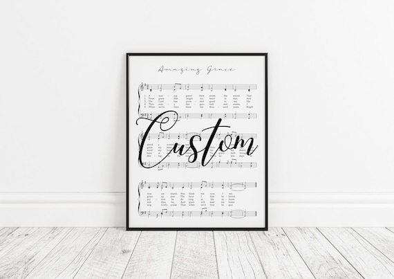 Custom Hymn Print, Custom Wall Art, Custom Digital Print, Hymn Wall Art, Hymn Prints, Custom Digital Art, Christian Wall Decor, Custom Print