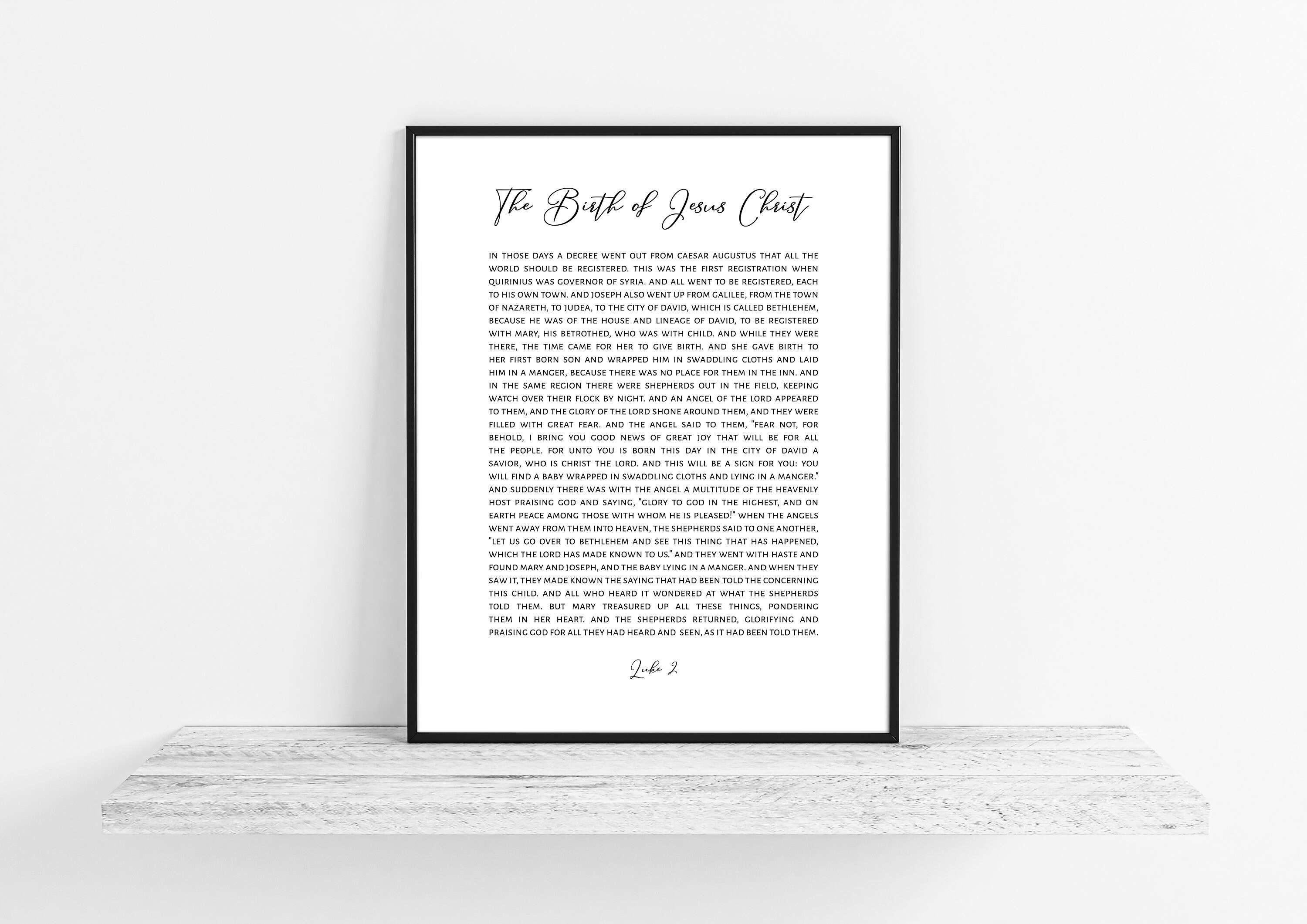 The Christmas Story Luke Bible Story Luke 2 Bible Verse - Etsy Canada