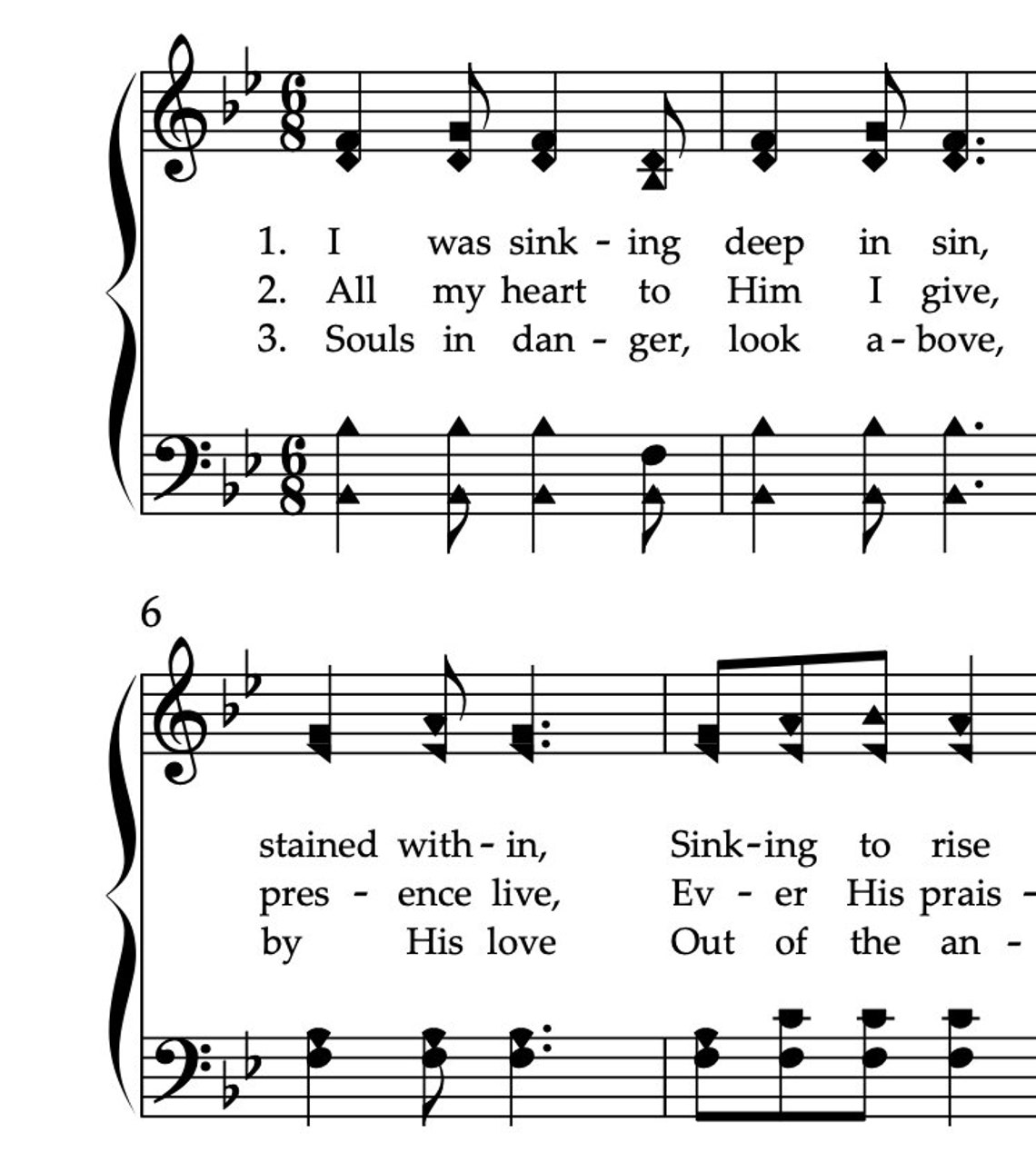 Love Lifted Me Hymn Print Shape Note Music Digital Hymns Etsy