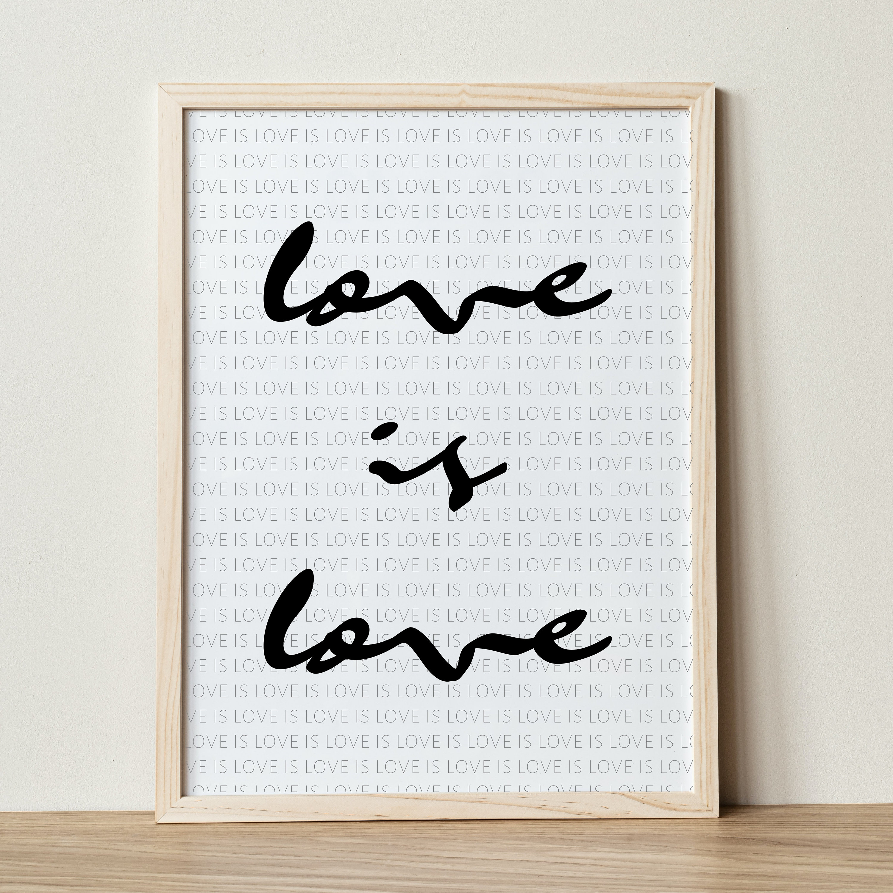 Love is Love Print Love Wall Art Love is Love Home Decor Etsy