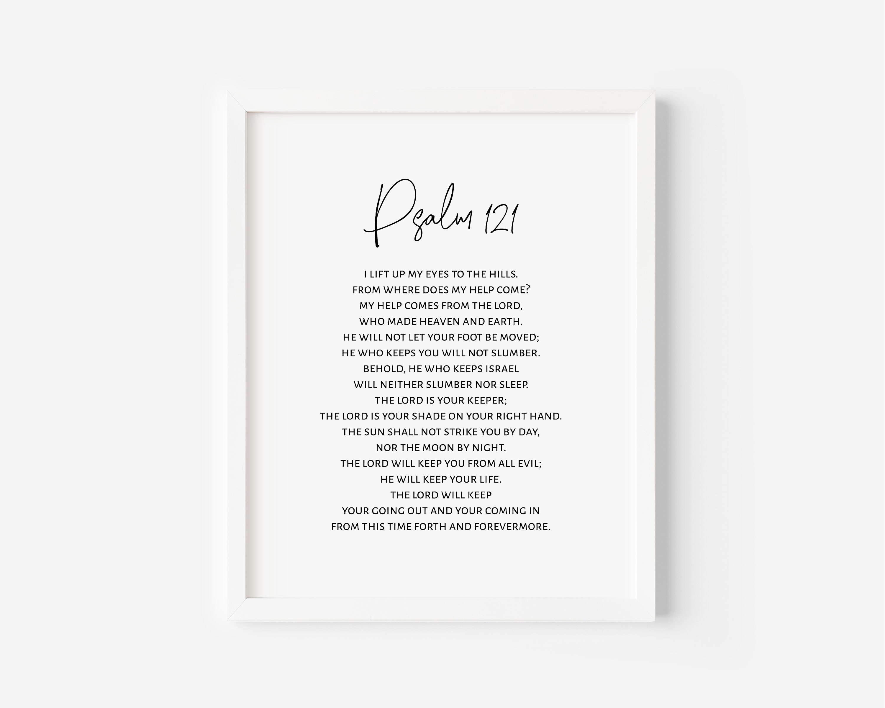 Psalm 121 esv i lift my eyes up psalm bible verse bible verse print