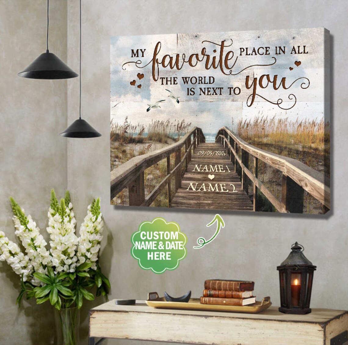 Personalized Canvas Prints My Favorite Place In All The Etsy