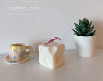 Cheese Candle|Square Cheese|Cute Candle| Food Candle|Scented Candle| Decorative Candle|Birthday Gift|Gift Ideas|Cute Gift| Housewarming gift