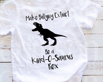 Pink Shirt Day svg, Anti-Bully SVG, Kind-O-Saurus Rex, Dinosaur Shirt, Kids Shirt, SVG, PNG, cricut and silhouette