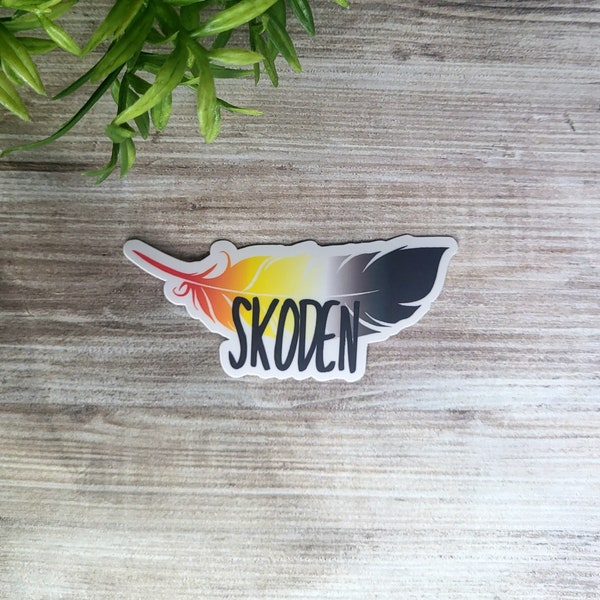 Skoden sticker, Indigenous sticker, native Americal, Decal for phone