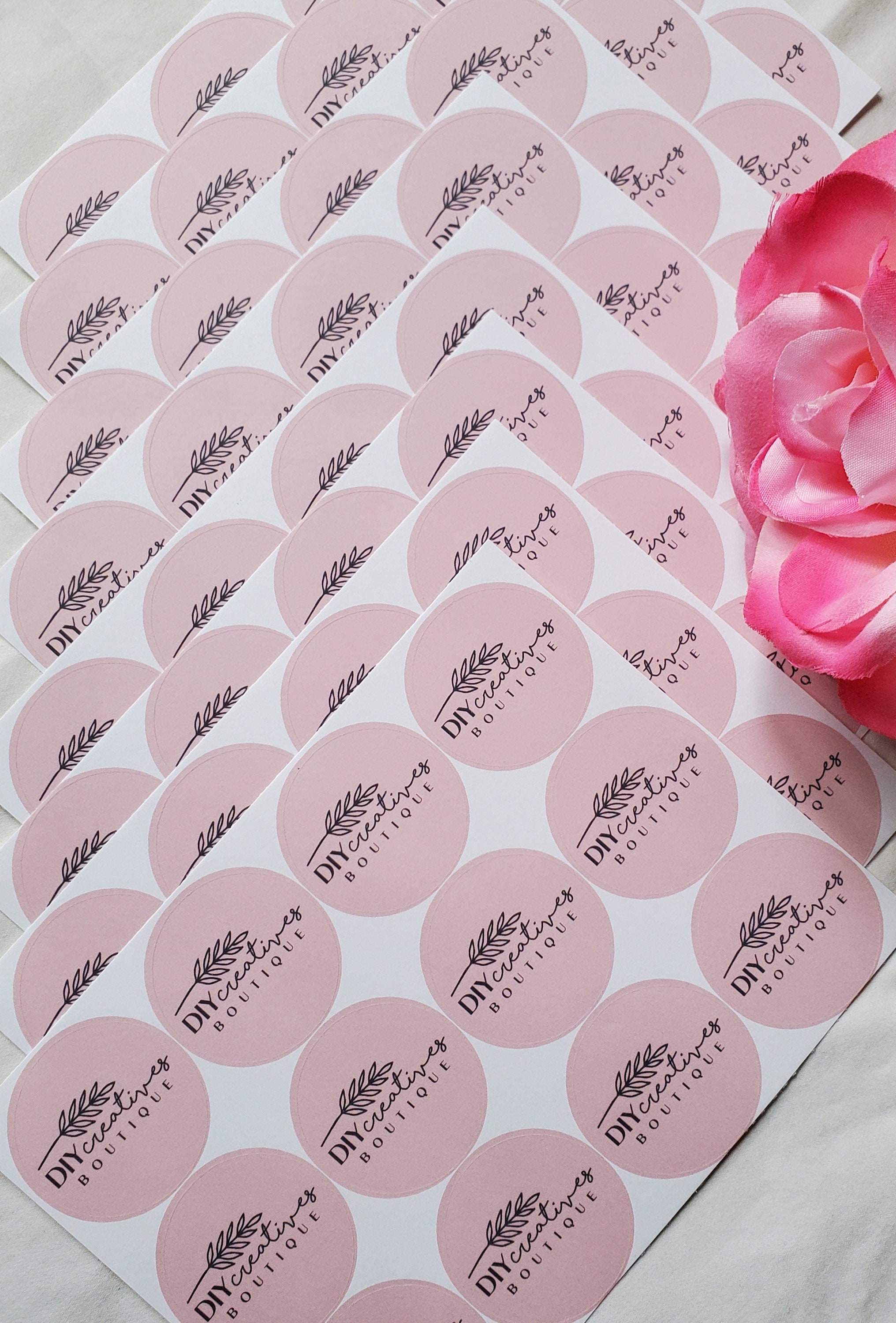 Custom vinyl labels logo stickers for businesses Labels for Etsy