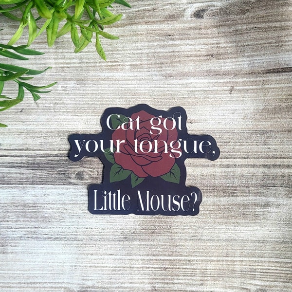 Cat and Mouse sticker, smut sticker, book lover, dark romance, book merch, Gift for reader, Haunting Adelaide, bookworm gift