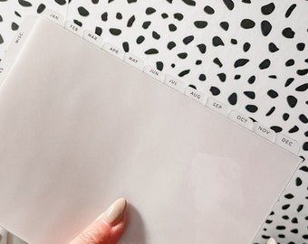 Glossy Vellum ∙ Monthly Side Dividers