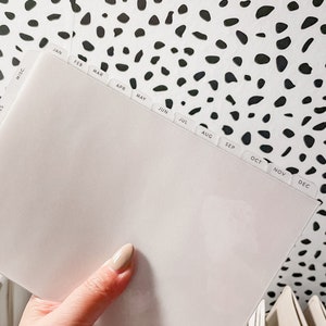 Glossy Vellum ∙ Monthly Side Dividers