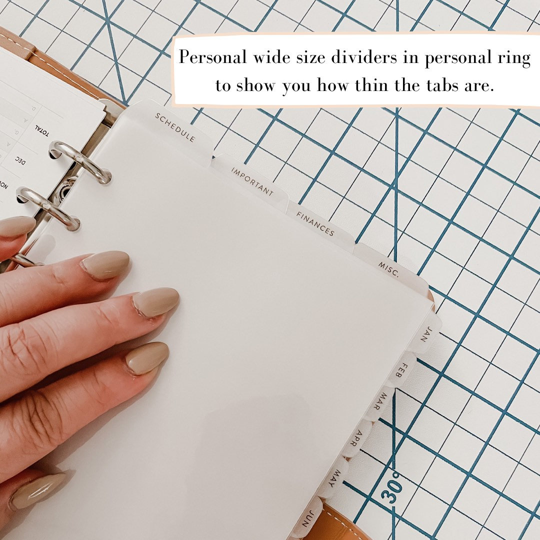 Glossy Vellum Dividers Top/bottom Tab Etsy