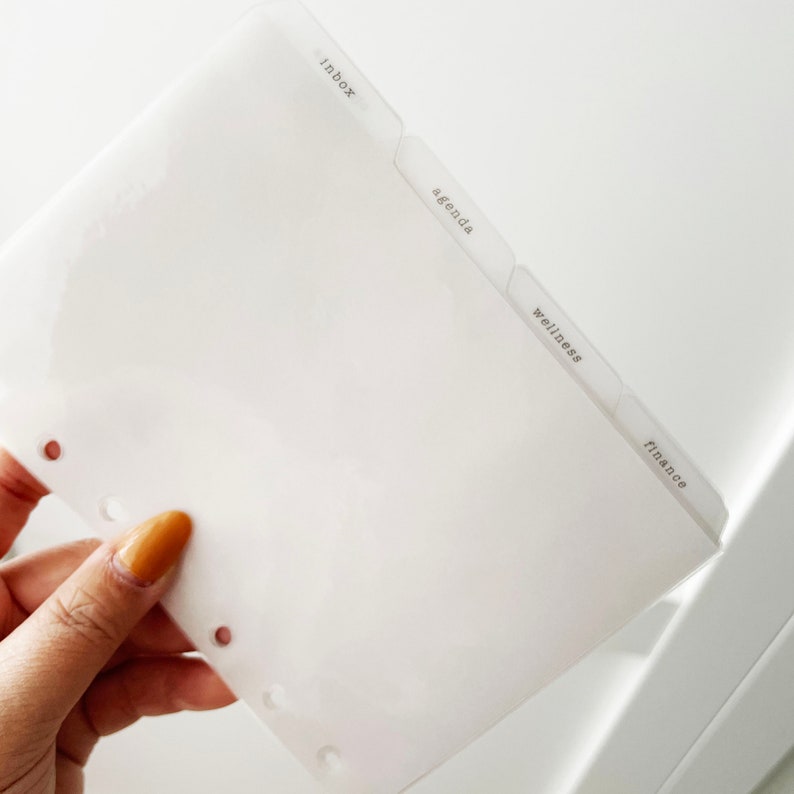 Glossy Vellum Custom Dividers Side Tab Etsy