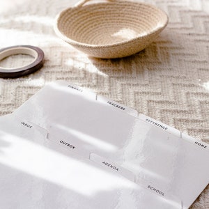 Glossy Solid ∙ White Dividers | Side Tab
