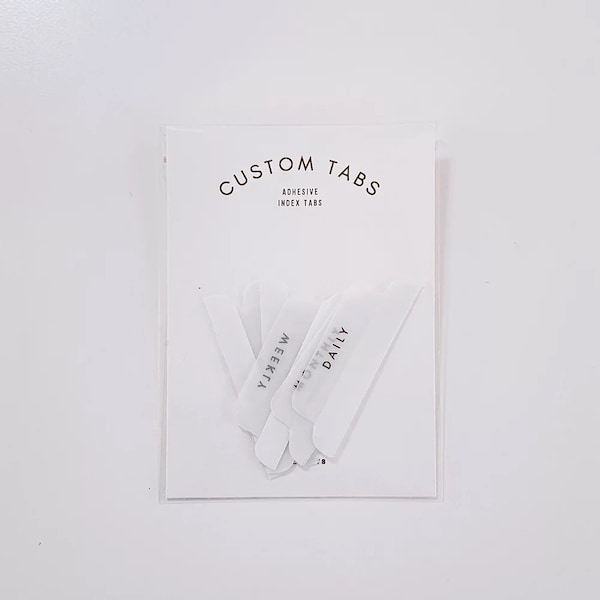 CUSTOM Index Tabs - Vellum