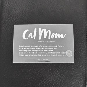 Carte de journalisation de maman chat