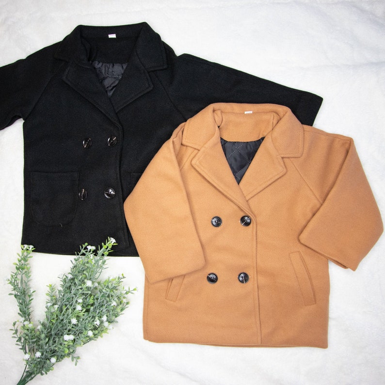 Boy Girl Peacoat Kids Winter Coat Toddler Fall Coats Etsy