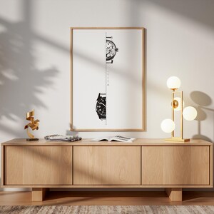 Horology Print Minimalist Technical Watch Movement Illustration Drawing Mechanical Timepiece Engineering Poster Watchmaker Gift Man Office Wall Art Study Room Library Professional Space Precision Blueprint Design Digital Download Printable