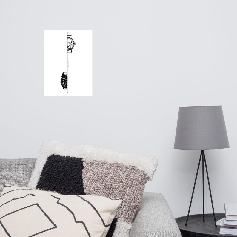 Watch Wall Art Horology Print Minimalist Technical Watch Movement Illustration Draw Mechanical Timepiece Engineering Poster Digital download image 16