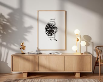 Watch Movement Art Print Minimalist Wall Design Home Office Hanging Timepiece Display Mechanical Enthusiast Gift Men Birthday Horology lux