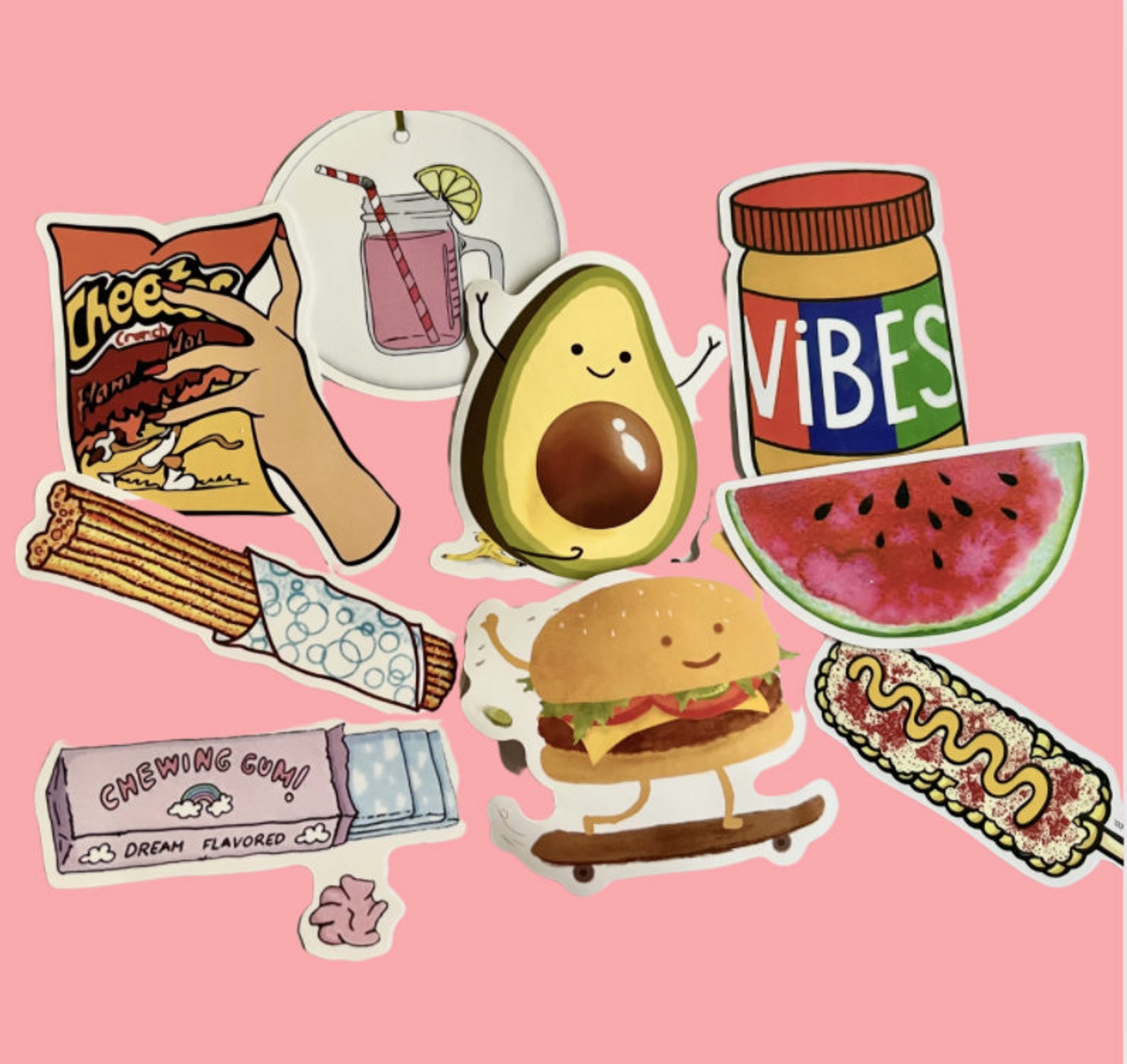 Snack Stickers Pack Food Stickers Foodie Stickers Coffee | Etsy