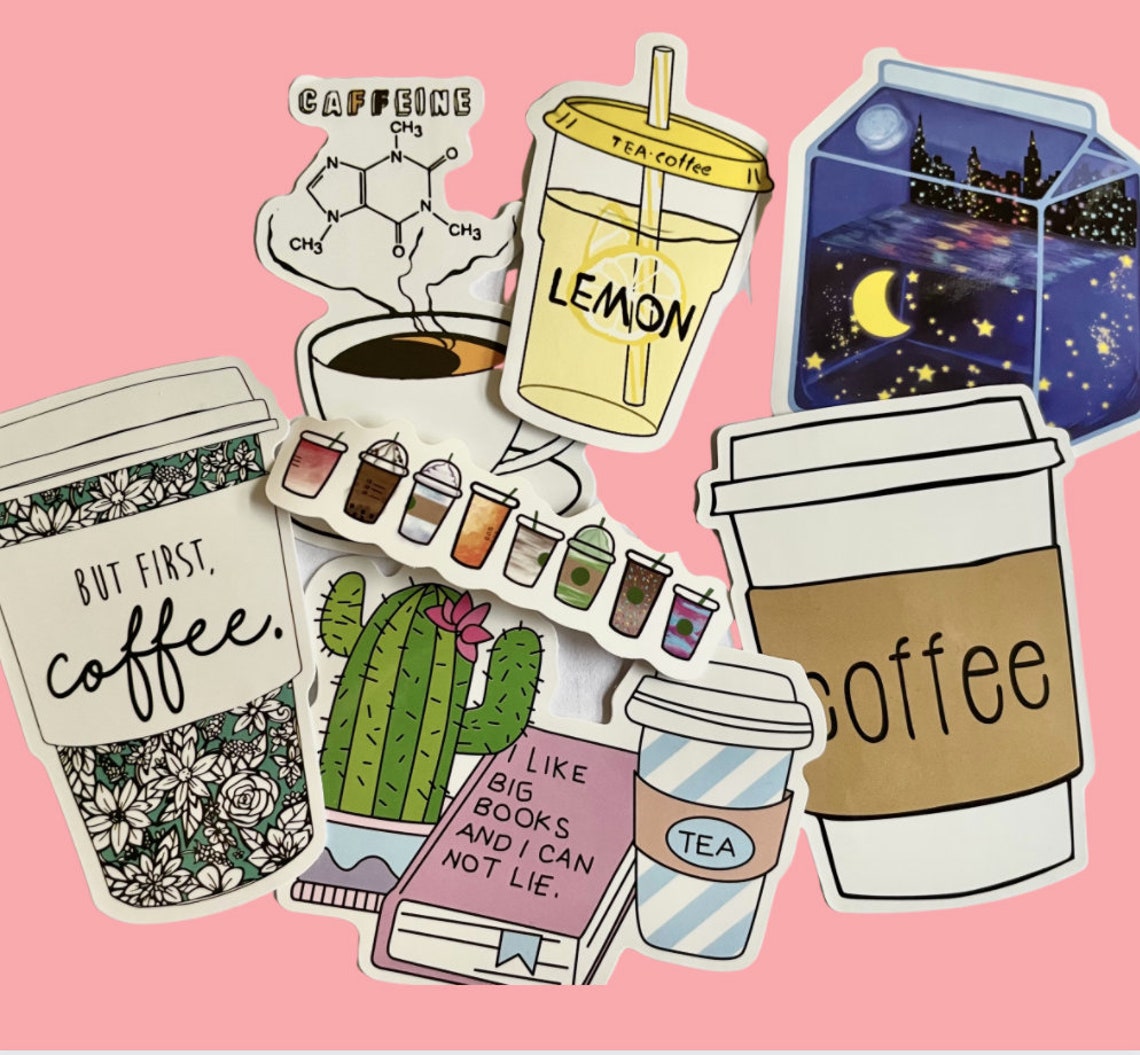Snack Stickers Pack Food Stickers Foodie Stickers Coffee | Etsy