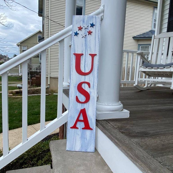 USA Welcome Board | Welcome Board | Outdoor Welcome Sign | Entryway Decor | Porch Sign | Porch Welcome Sign | Porch Decor