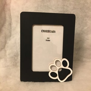Lawrence 6x4 Silver Metal Paw Print Picture Frame