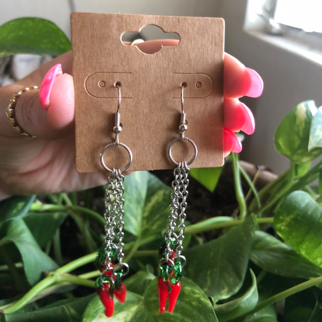 Chili Earrings Etsy