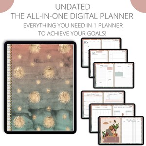 The All-In-One Digital Planner, Undated Planner, iPad Planner, Goodnotes Planner, Notability Planner, Tablet Planner