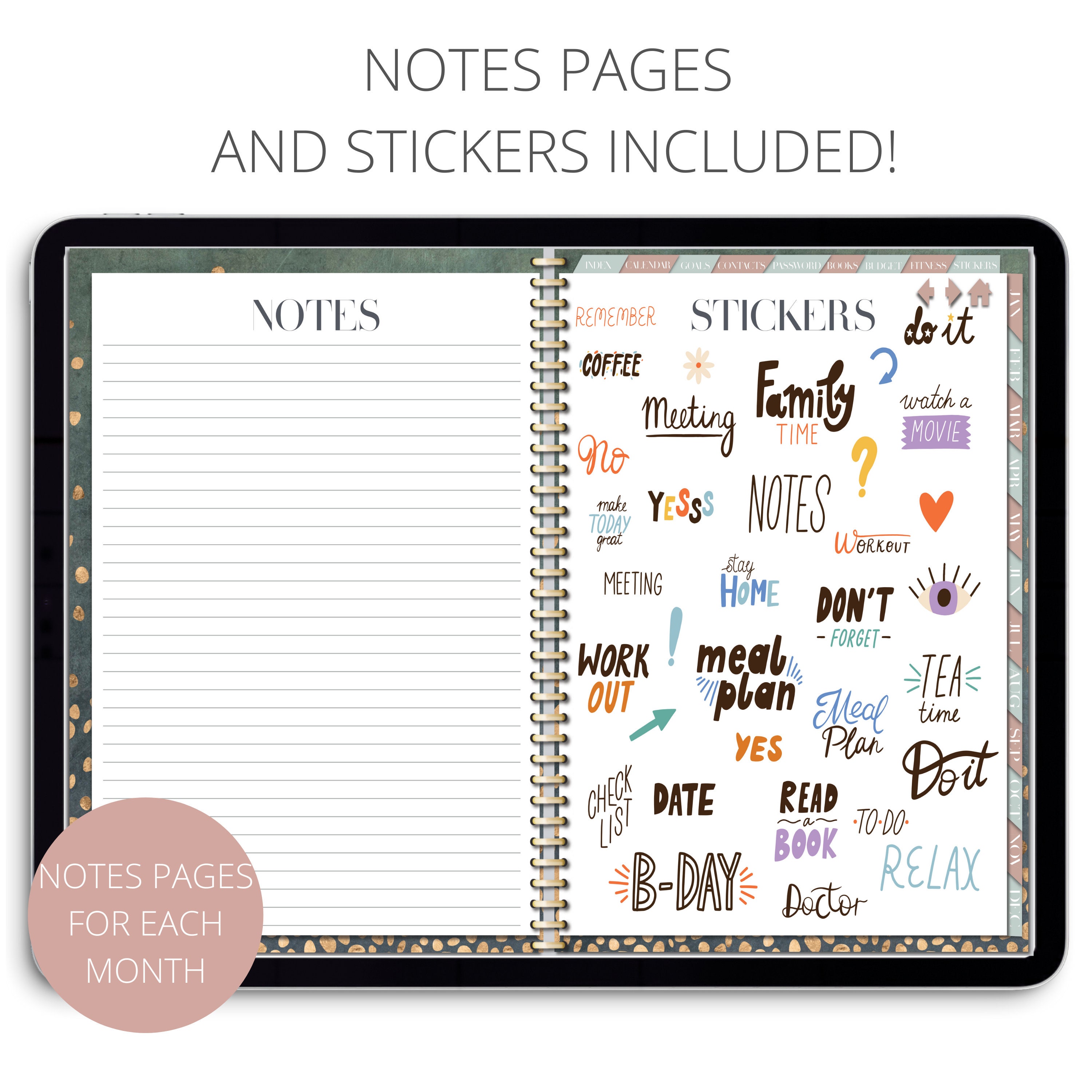 Mac Digital Planner, Undated, iPad Planner, Goodnotes Planner ...
