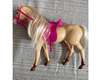 Vintage Barbie Pink Saddle Toy Horse Accessory