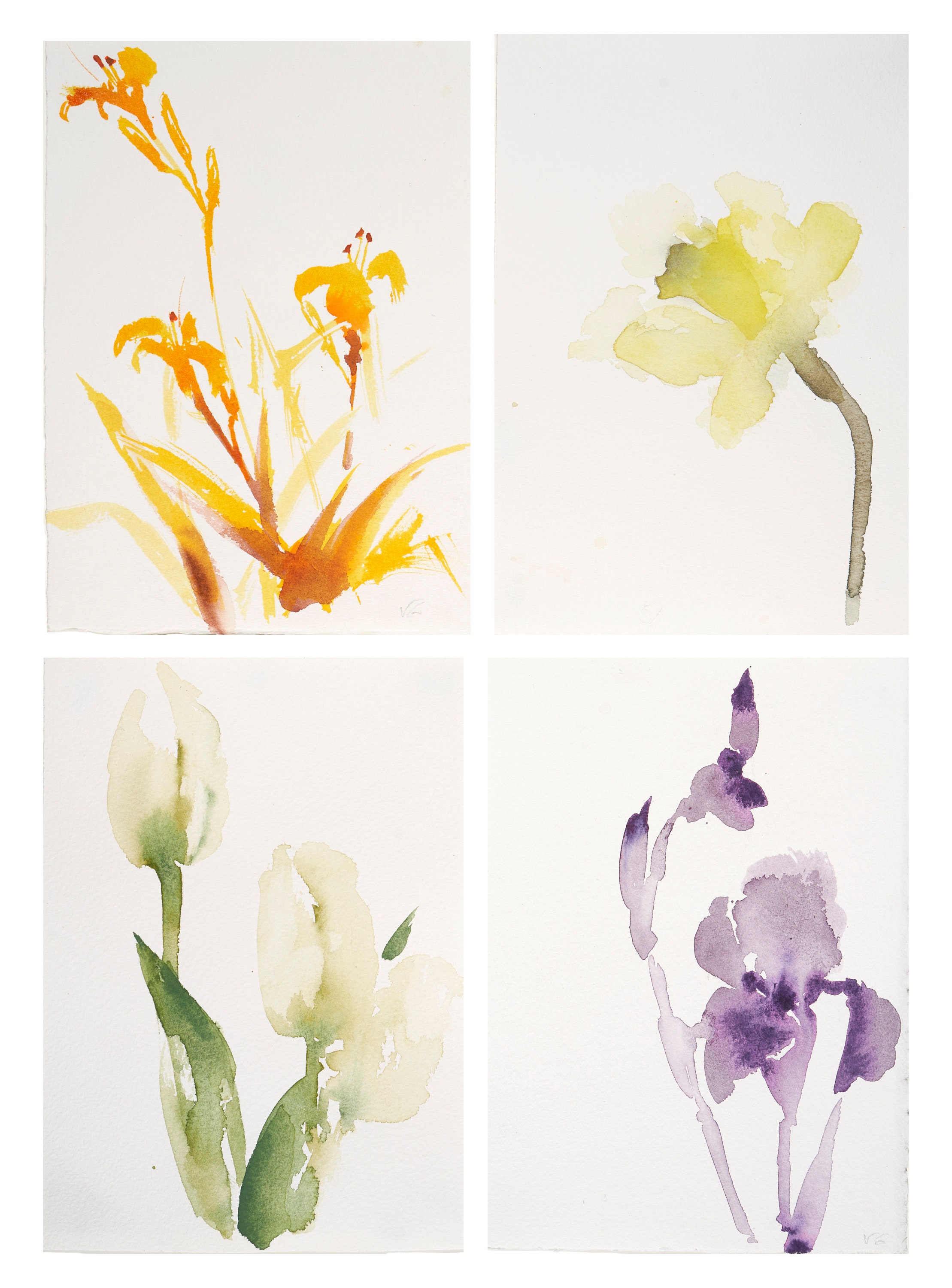Original Wall Art / Flower Painting / Art / Watercolor Etsy