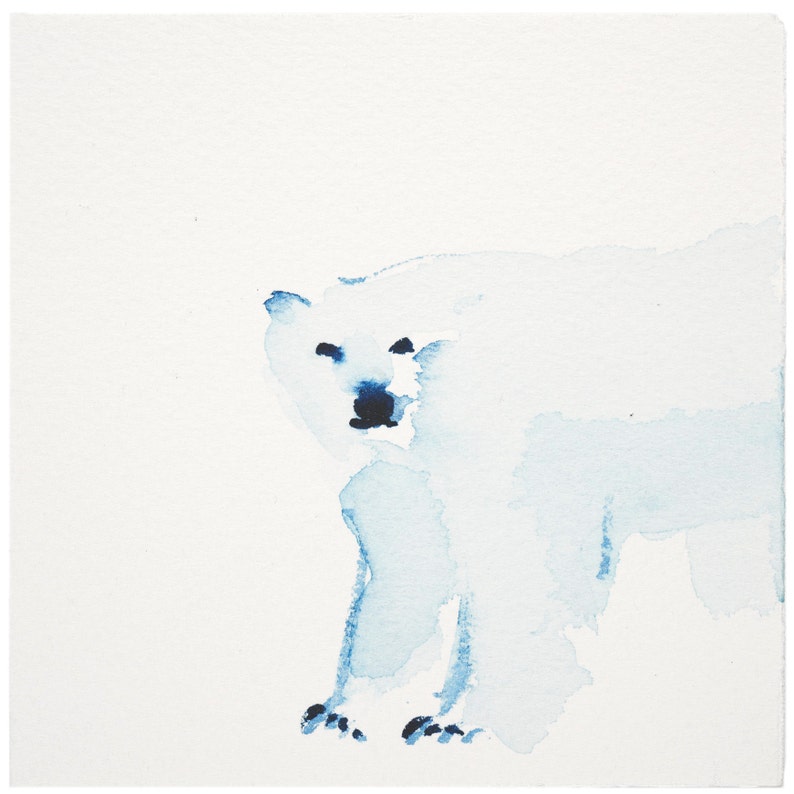 Original watercolor illustration Bear