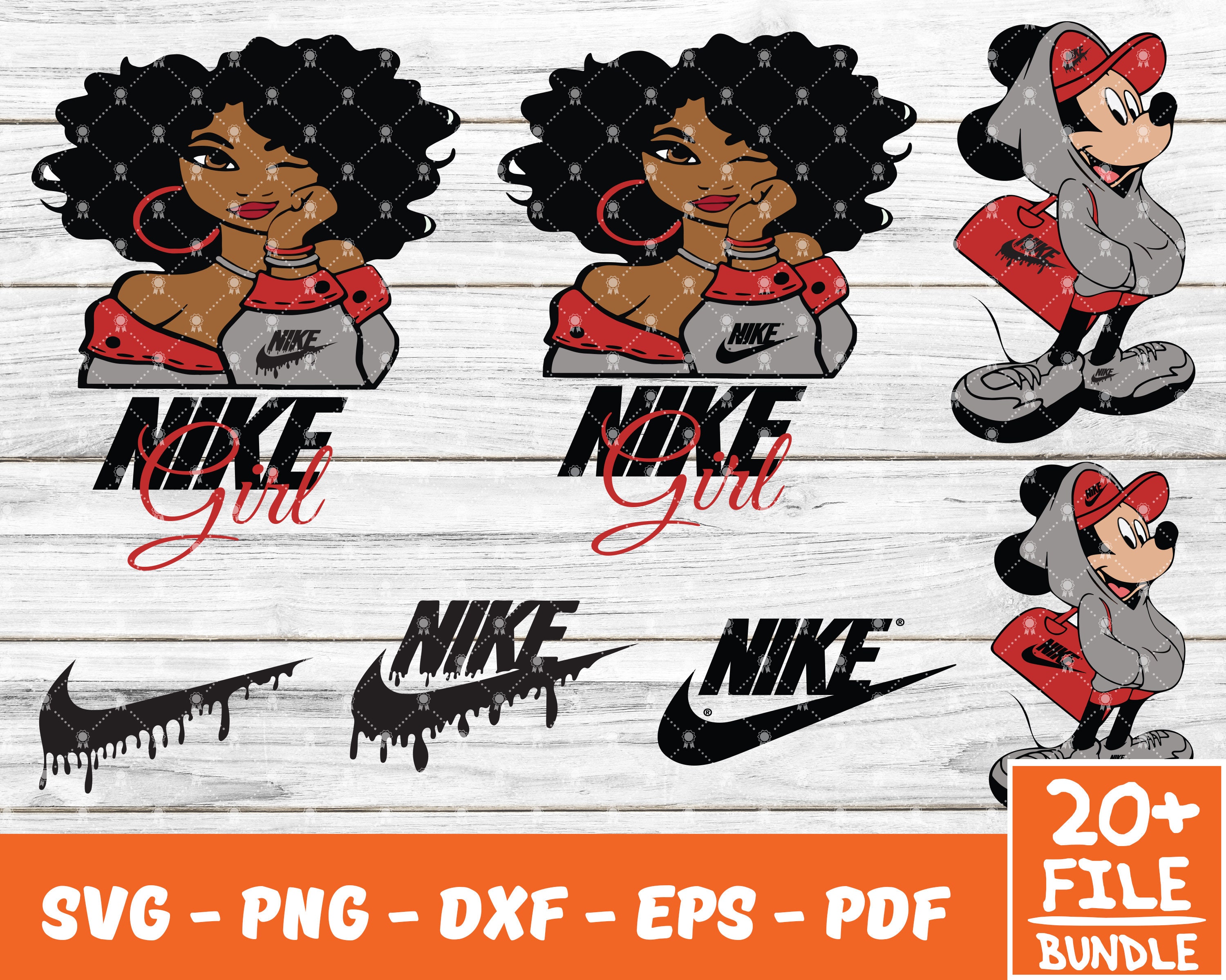 Download Nike Logo Drip Svg Bundle schwarzes Mädchen Nike Svg ...