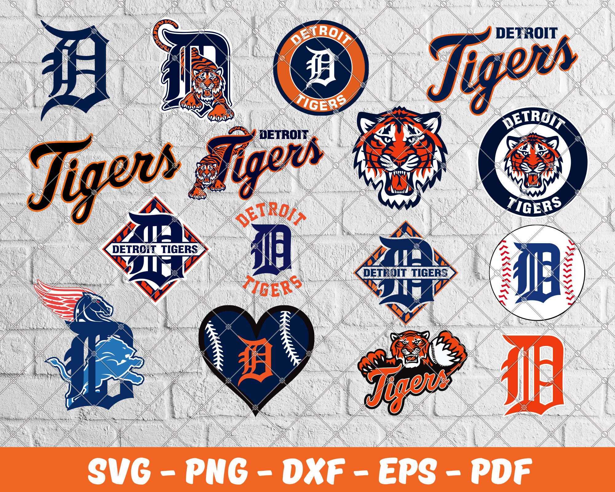 Detroit Tigers MLB Baseball Svg Dxf Eps Pdf Png Cricut | Etsy