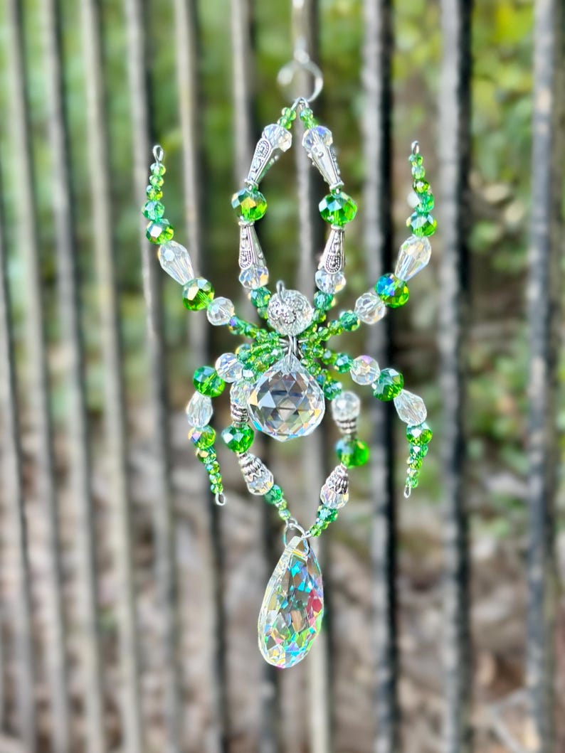 More Crystal Beaded Spider Suncatchers - Etsy