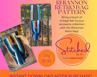 Rhiannon Retro Bag Crochet Pattern – Bulky Yarn Crossbody Purse (PDF Pattern)