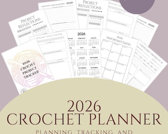 2026 Crochet Project Planner and Log with Reflections