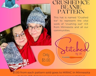 Crushed Ice Mütze Häkelanleitung – Moderner Norweger Red Hat (PDF Digitale Datei)