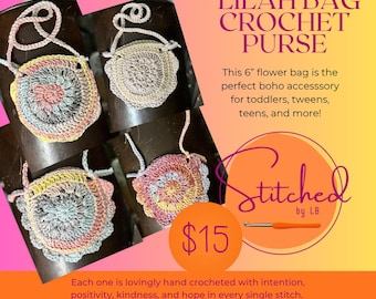 Boho Flower Crochet Purse – The Lilah Bag | Granny Square | Handmade Bag