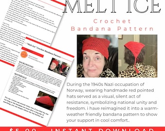 Norwegian red resistance bandana - warm weather cotton alternative to protest beanie