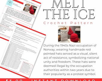 Melt Ice Norwegischer Widerstand Strickmütze Strickmütze Weste Strickmütze gehäkelt