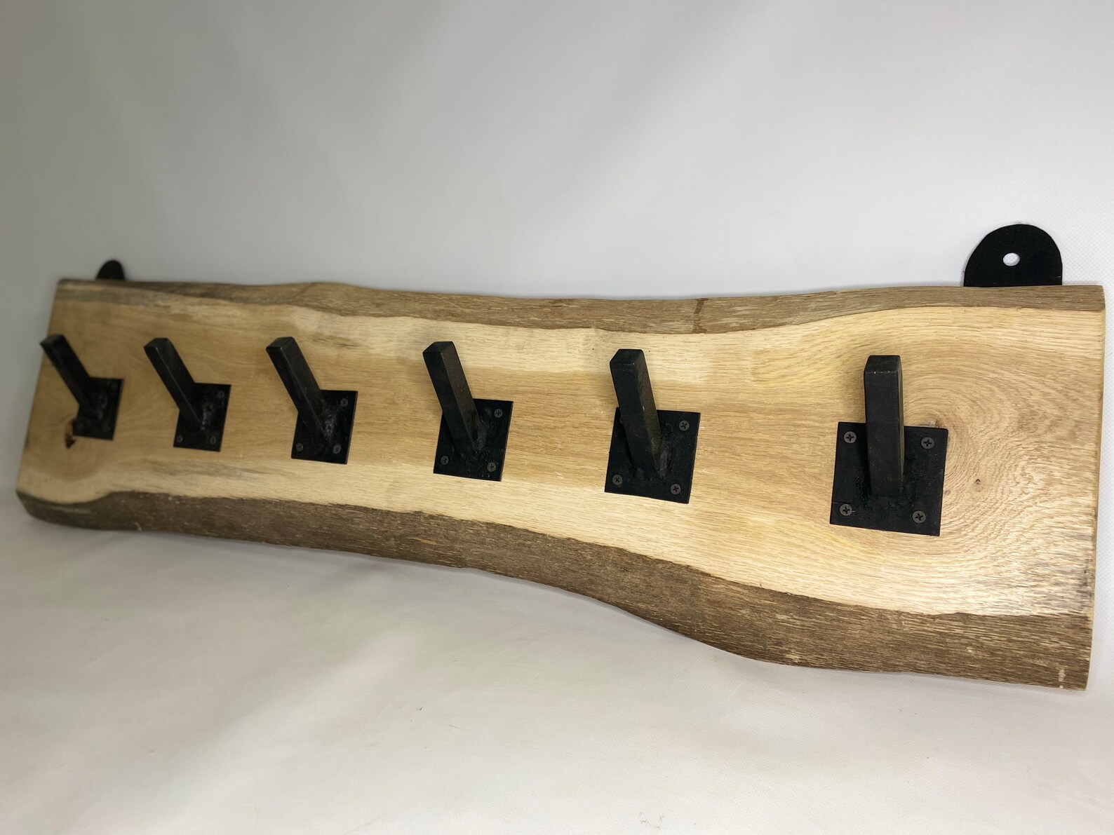 Live Edge Coat Rack. Oak Wood Coat Rack. Handmade Rack. Towel. Etsy