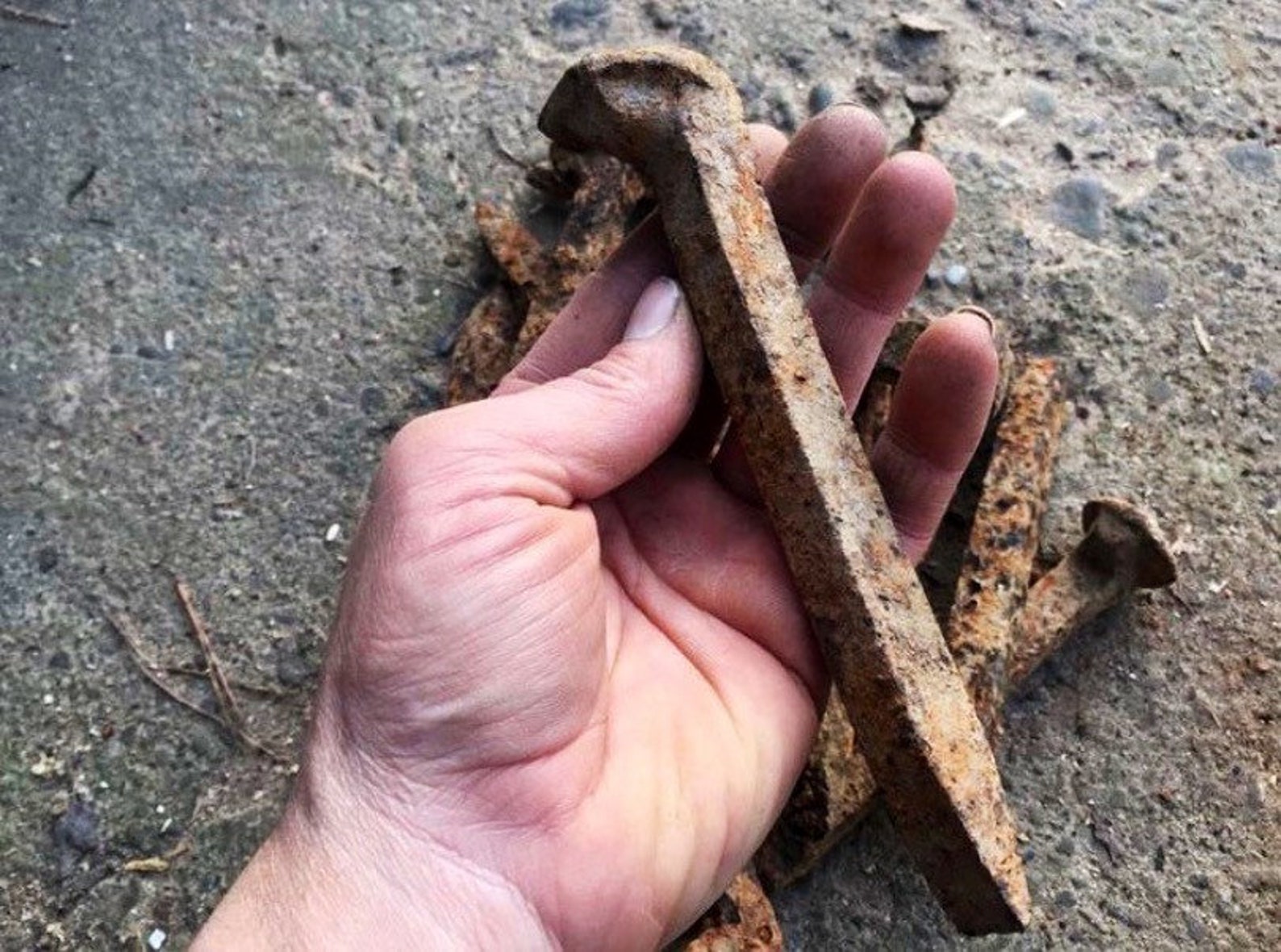 Rusty Vintage Railroad Spike Nails. Handmade Etsy