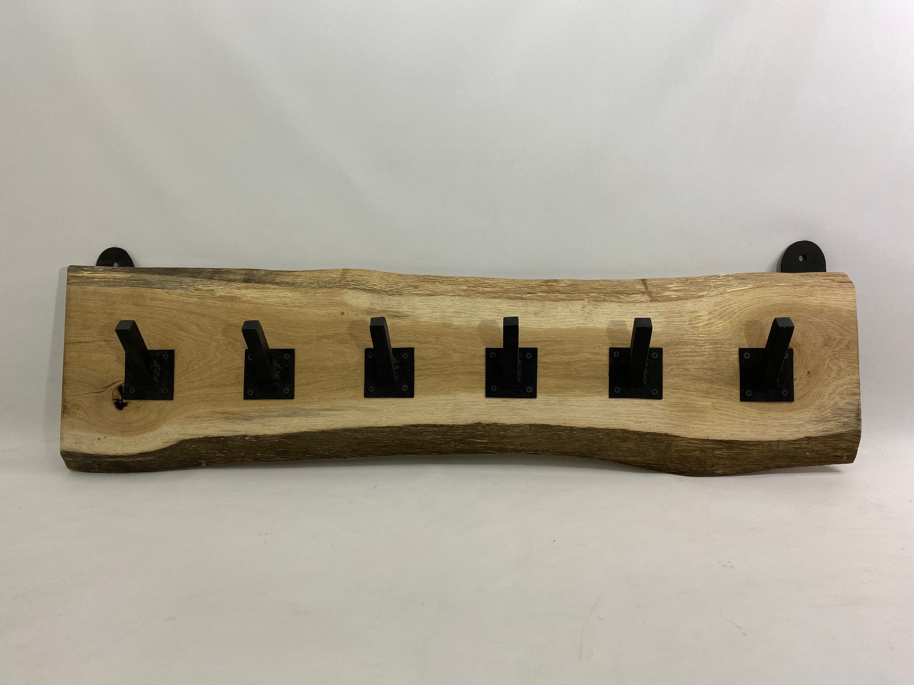 Live Edge Coat Rack. Oak Wood Coat Rack. Handmade Rack. Towel. Etsy