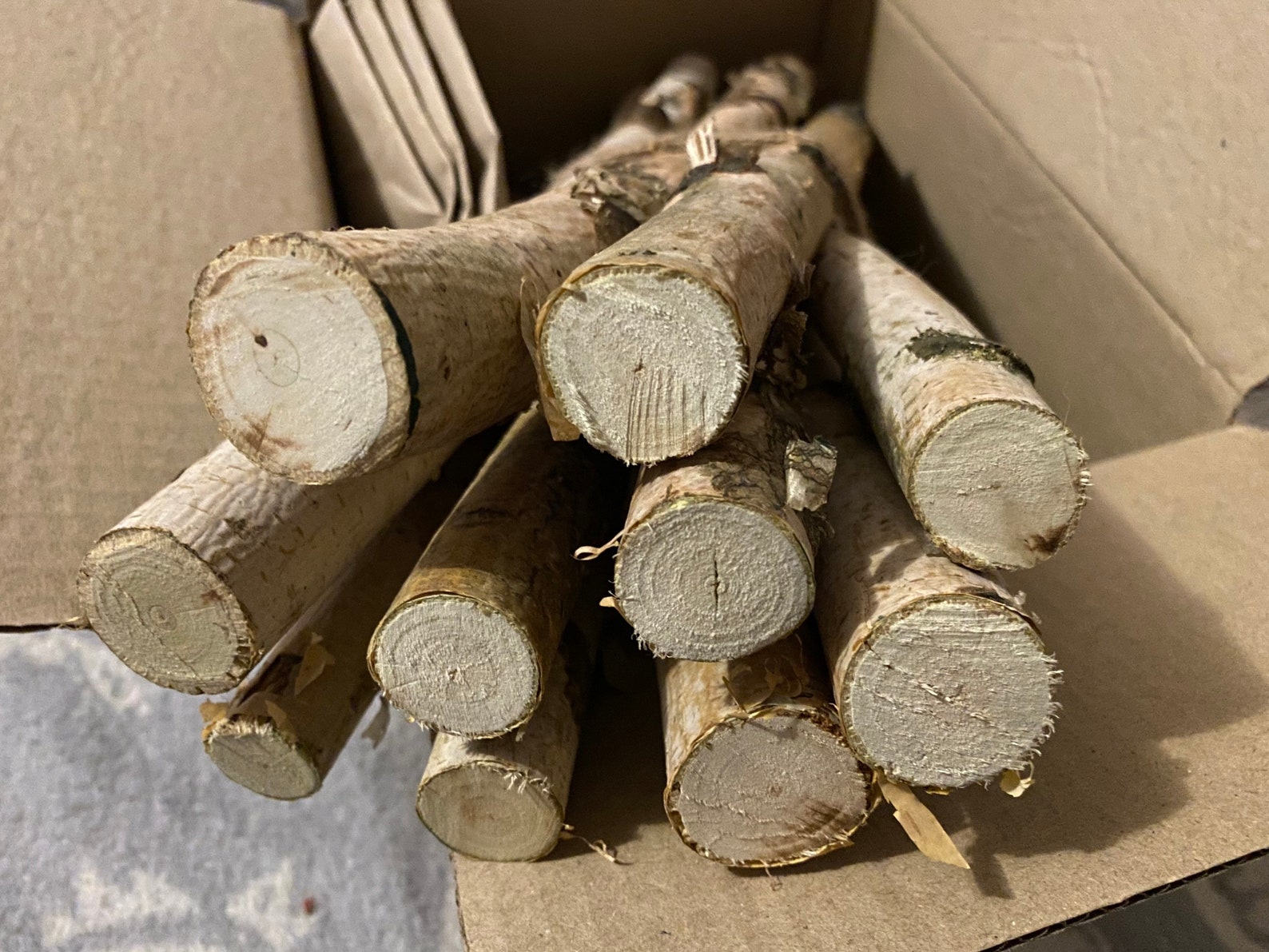 Birch Bundle of Logs. White Birch Log set for Fireplace. Etsy